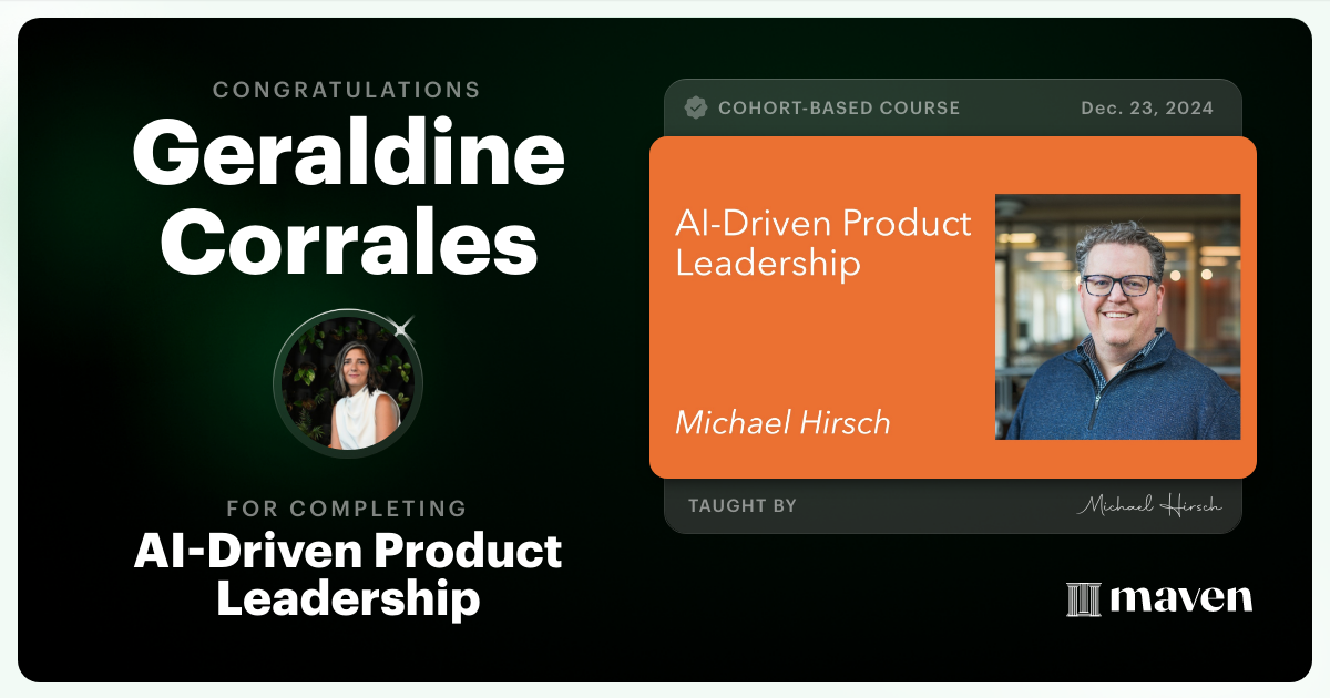 Certificate of Completion for Build an AI-confident Product Team