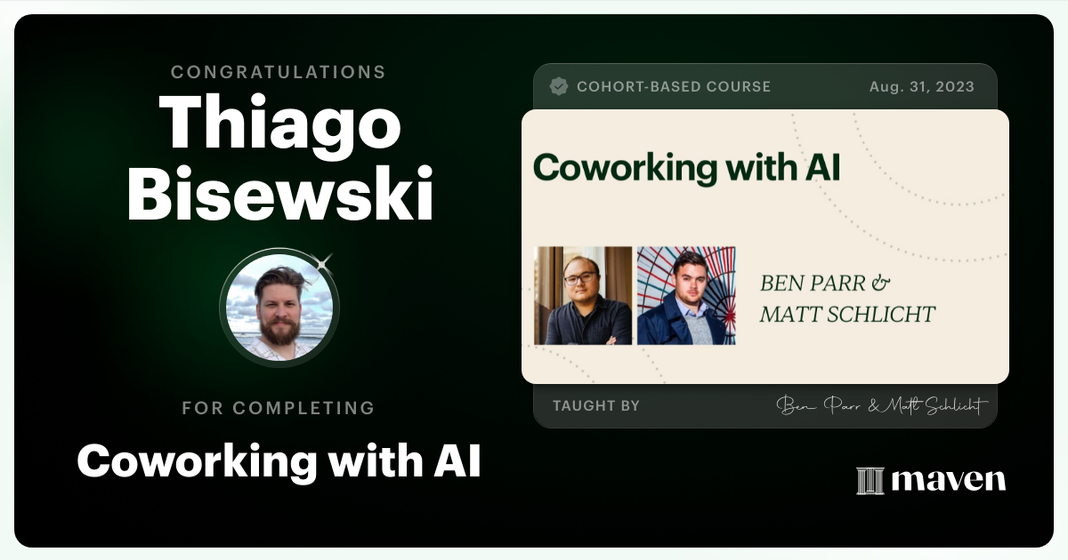 Certificate of Completion for Coworking with AI