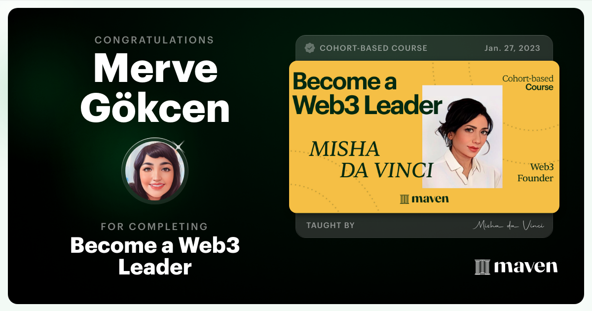Certificate of Completion for Become a Web3 x AI Leader