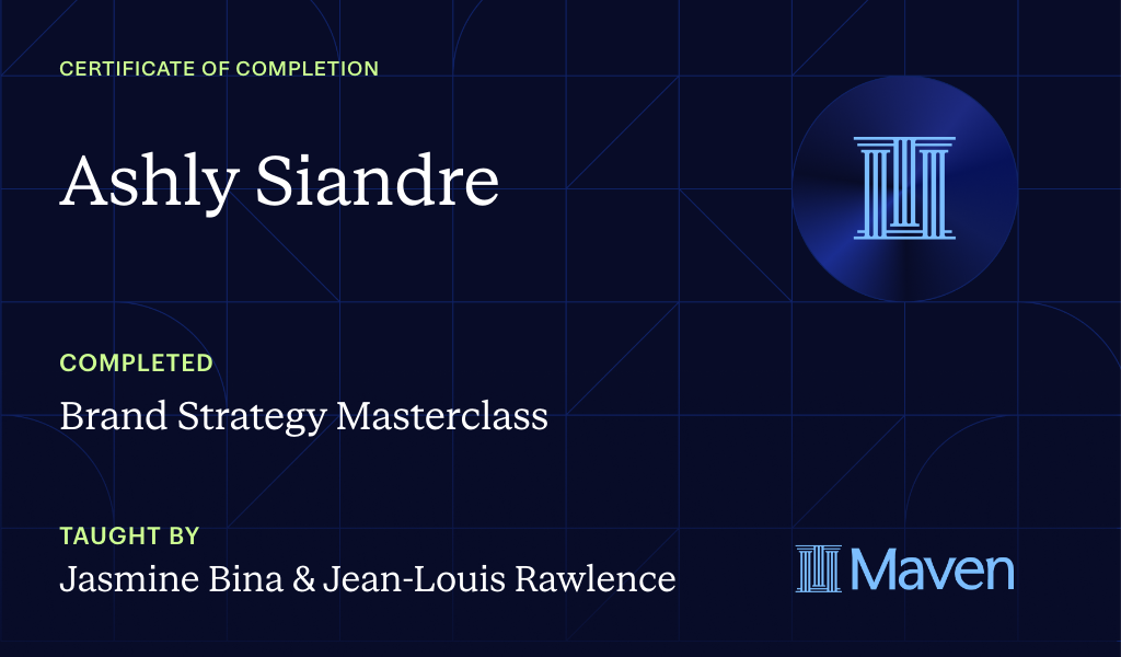 Certificate for Build A Culture Brand