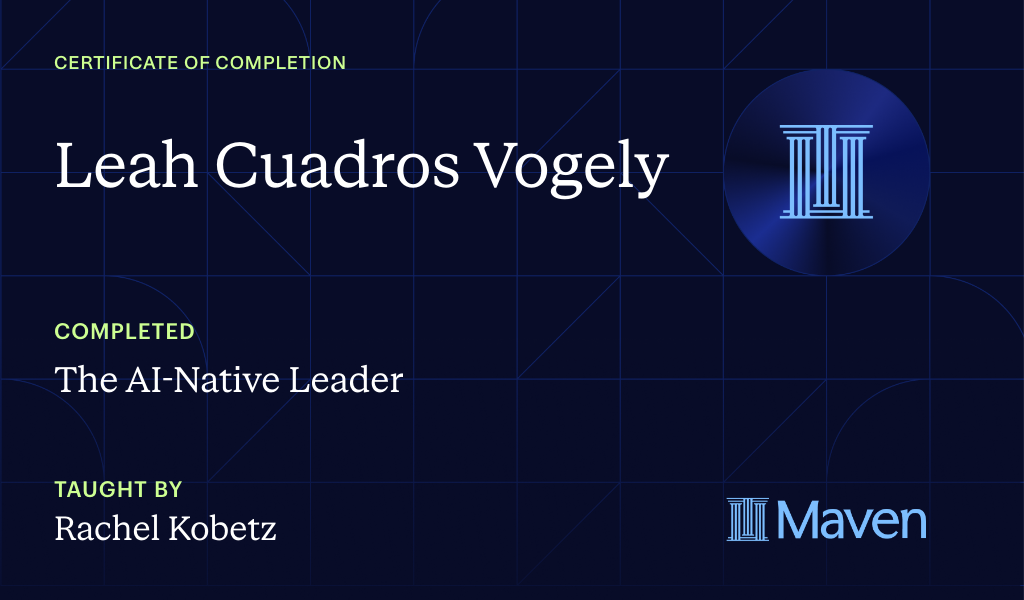 Certificate for The AI-Native Leader