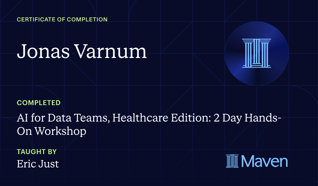 Certificate for Privacy-First AI Systems for Healthcare: From Foundations to Agents