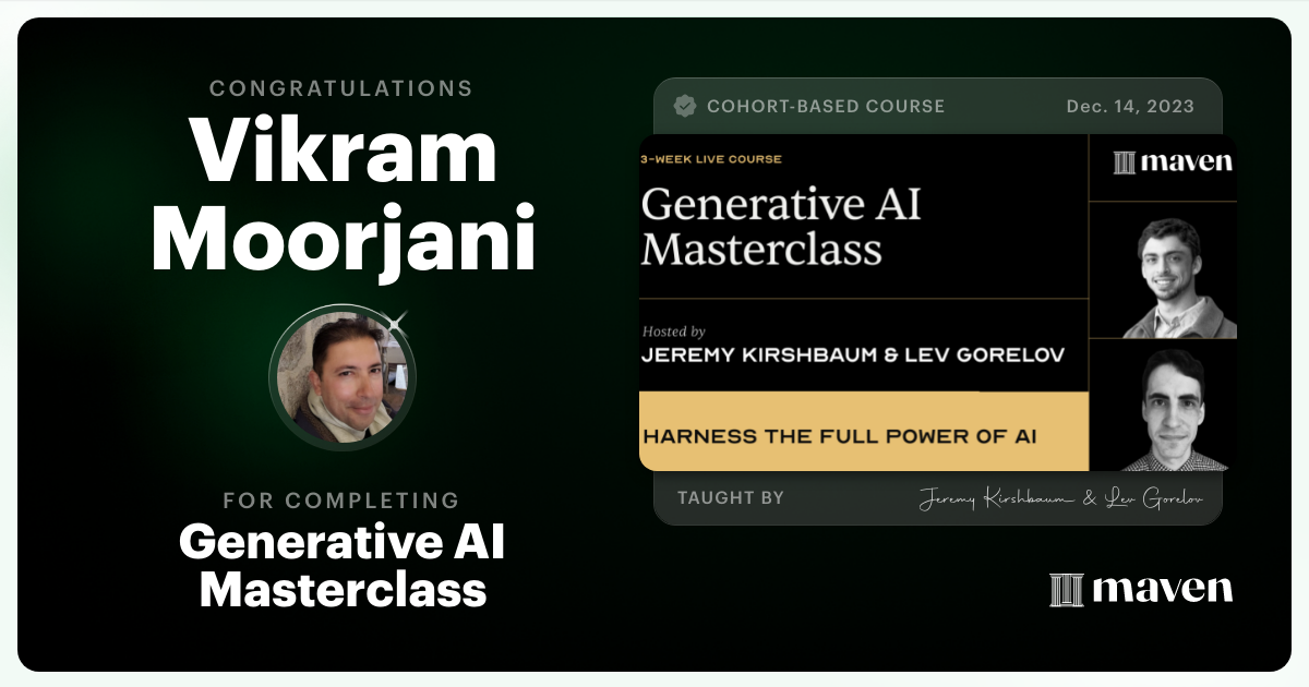 Certificate of Completion for Scale Business Intelligence with AI