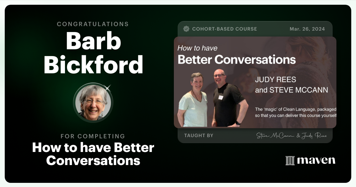 Certificate of Completion for How to have Better Conversations