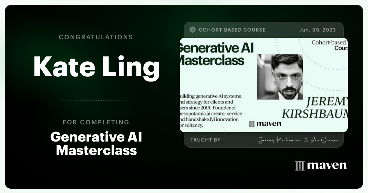 Certificate of Completion for Scale Business Intelligence with AI