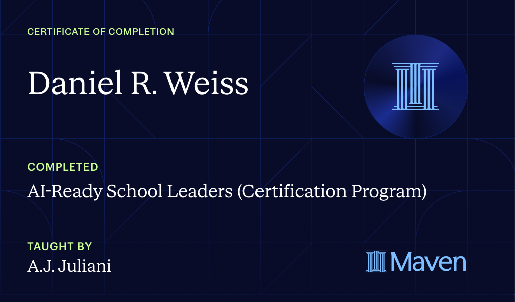 Certificate for AI-Ready School Leaders (Certification Program)