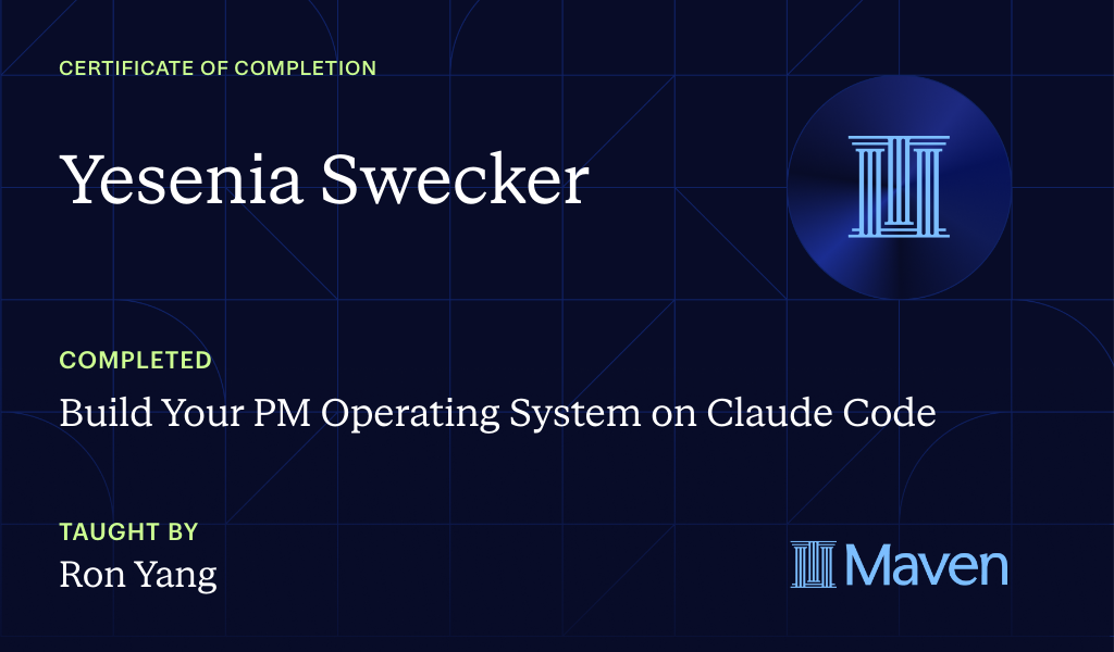 Certificate for Build Your PM Operating System on Claude Code