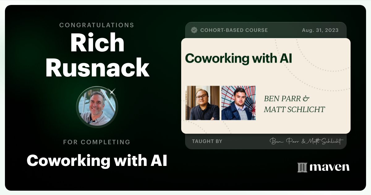 Certificate of Completion for Coworking with AI