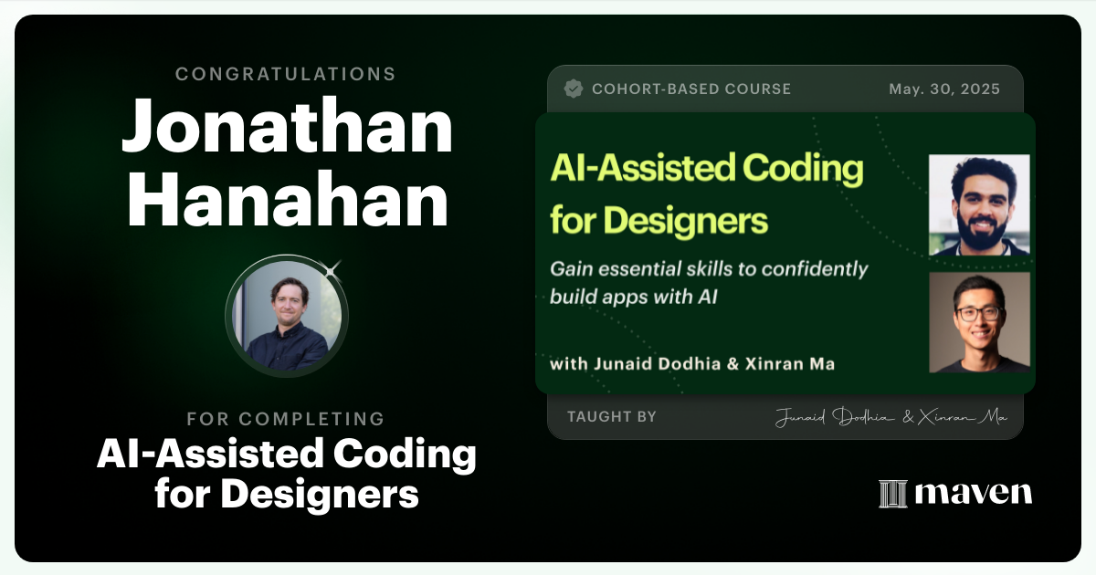 Certificate of Completion for AI-Assisted App Development