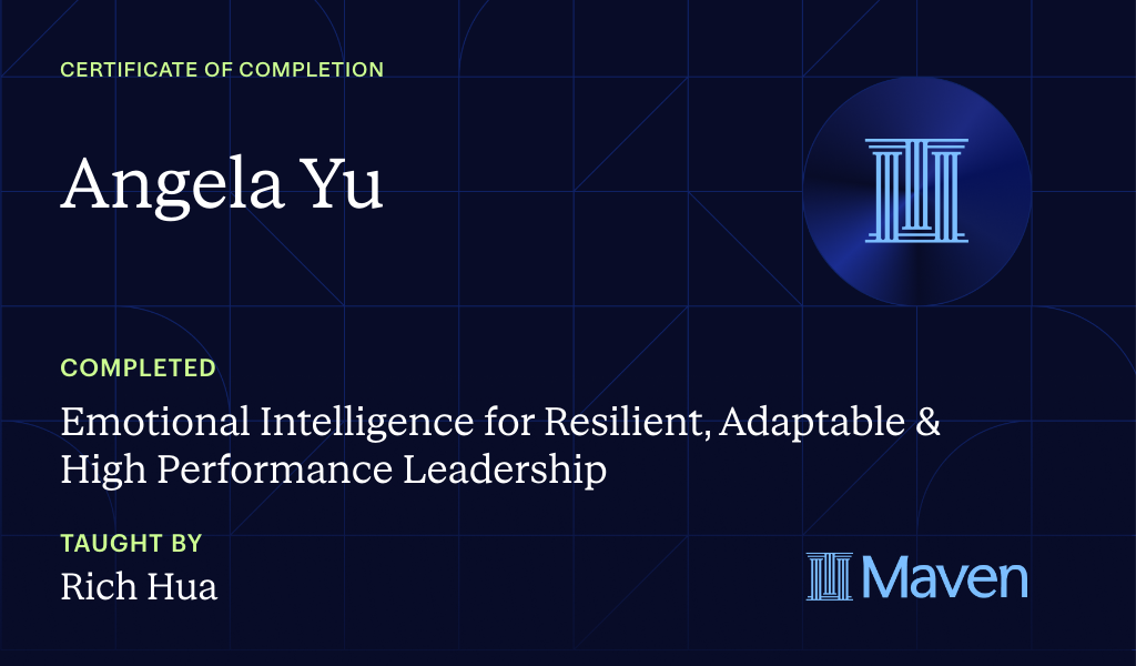 Certificate for Emotional Intelligence for Resilient, Adaptable & High Performance Leadership