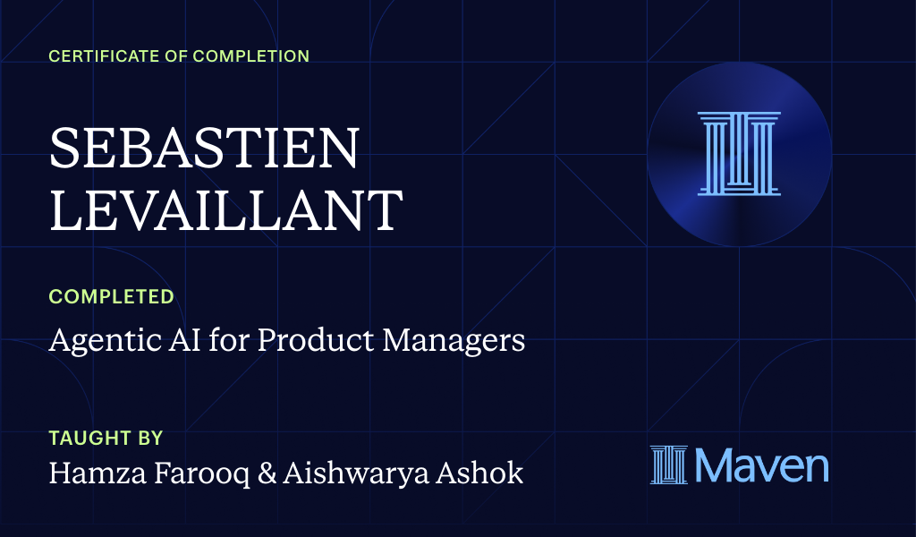 Certificate for Agentic AI for Product Managers