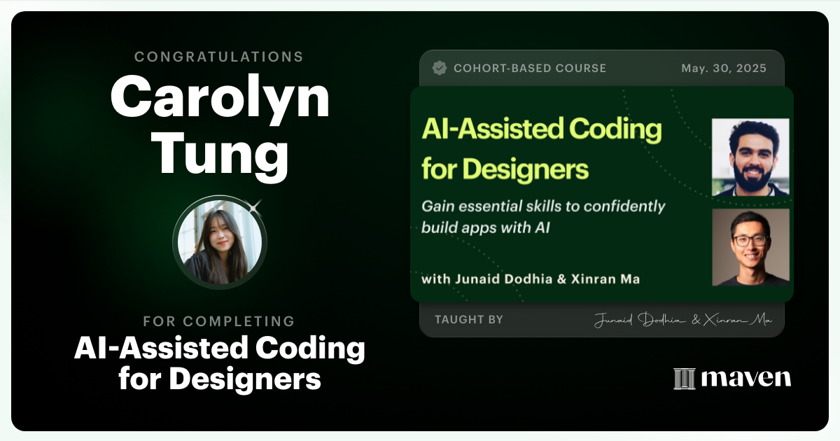 Certificate of Completion for AI-Assisted App Development