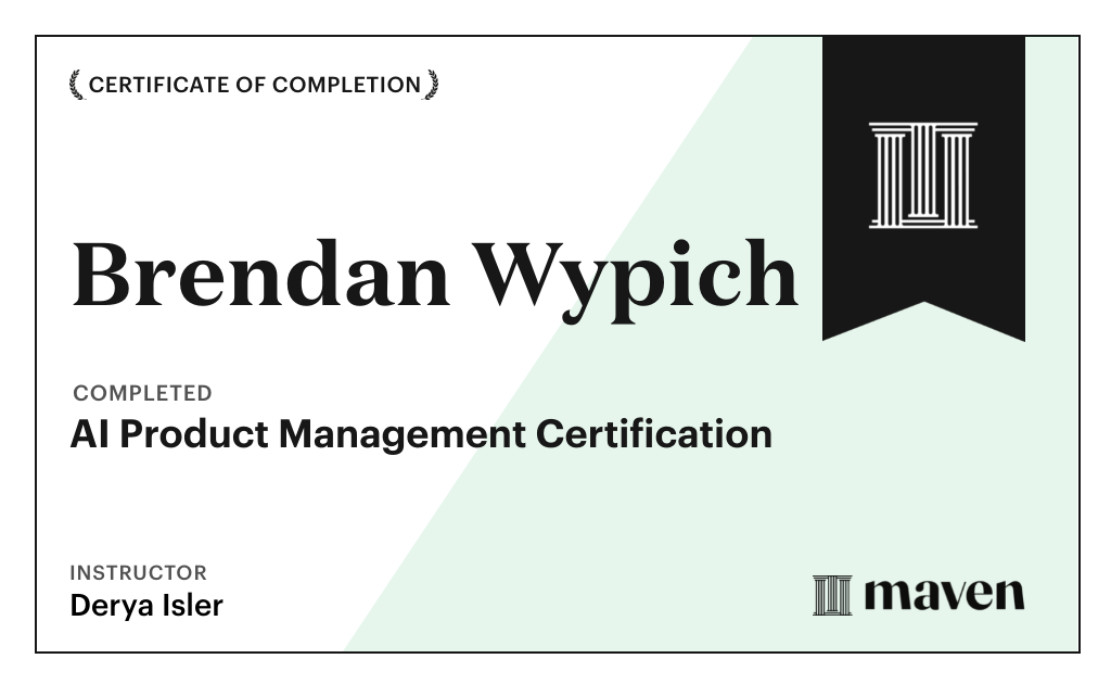 Certificate for AI Product Management Certification