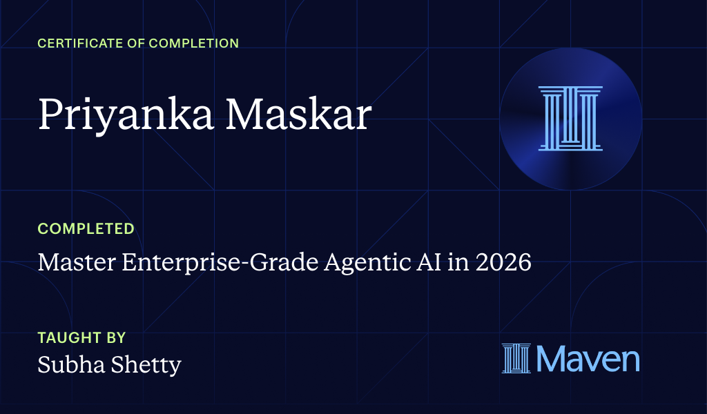 Certificate for Master Enterprise-Grade Agentic AI in 2027