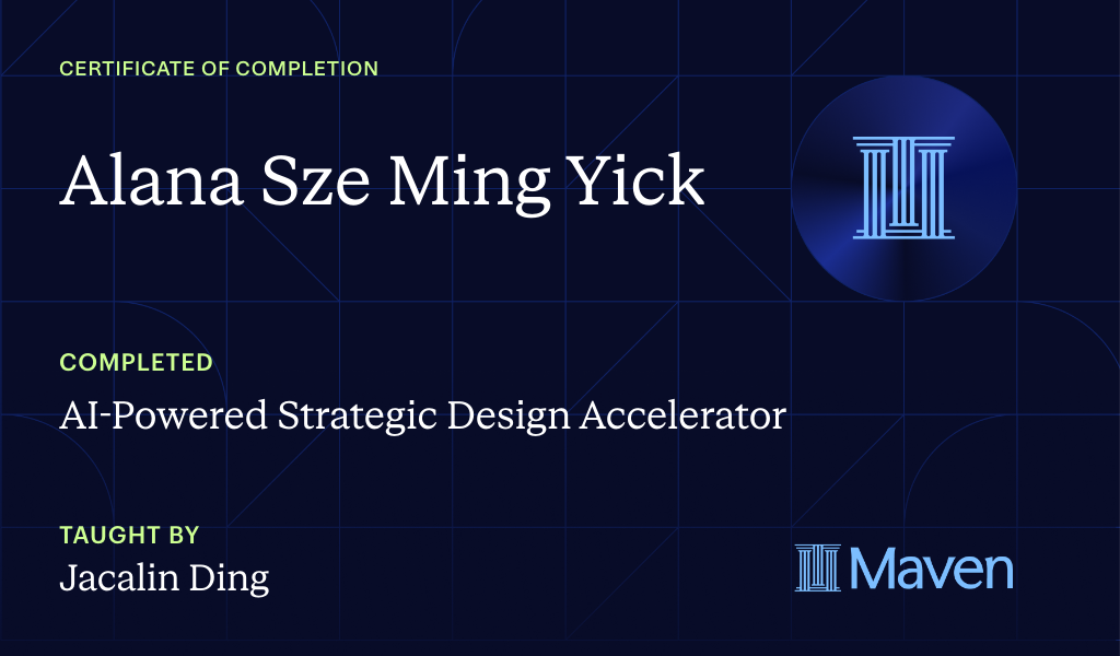 Certificate for AI-Powered Strategic Design Accelerator