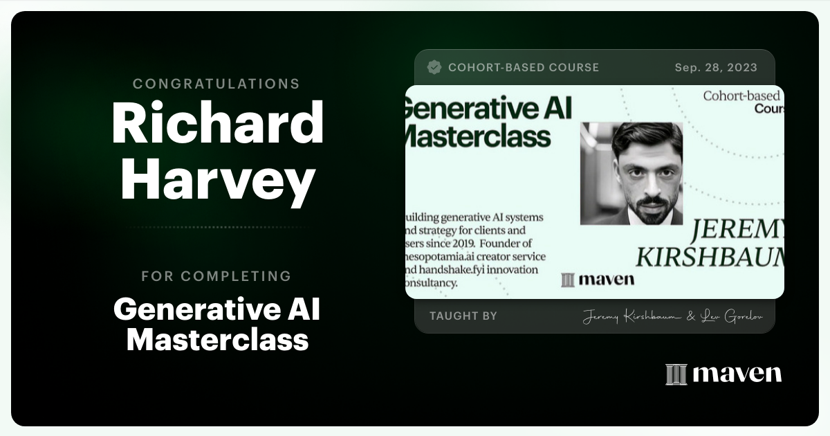 Certificate of Completion for Scale Business Intelligence with AI