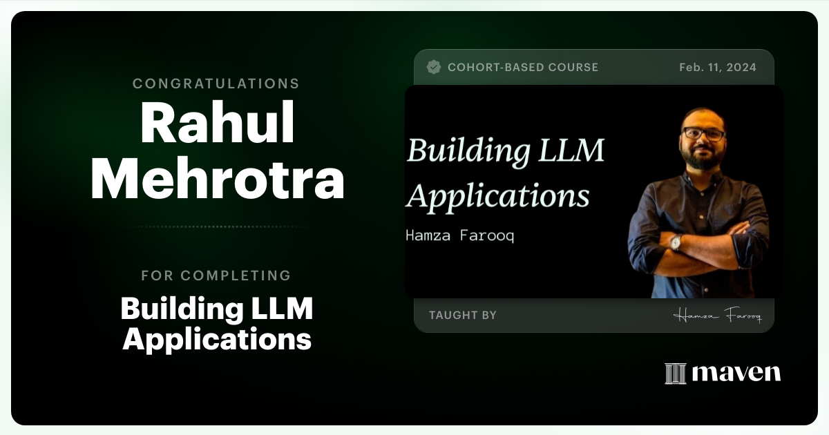 Certificate of Completion for Agentic AI System Design for PMs