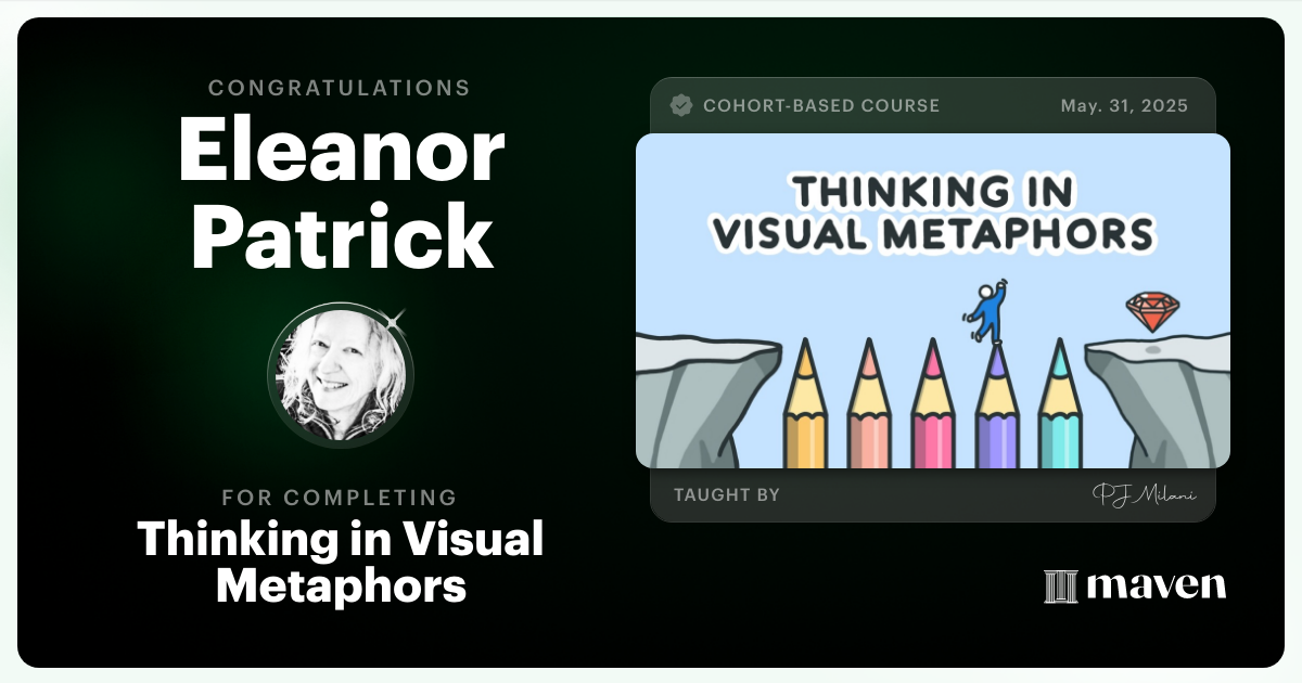 Certificate of Completion for Thinking in Visual Metaphors