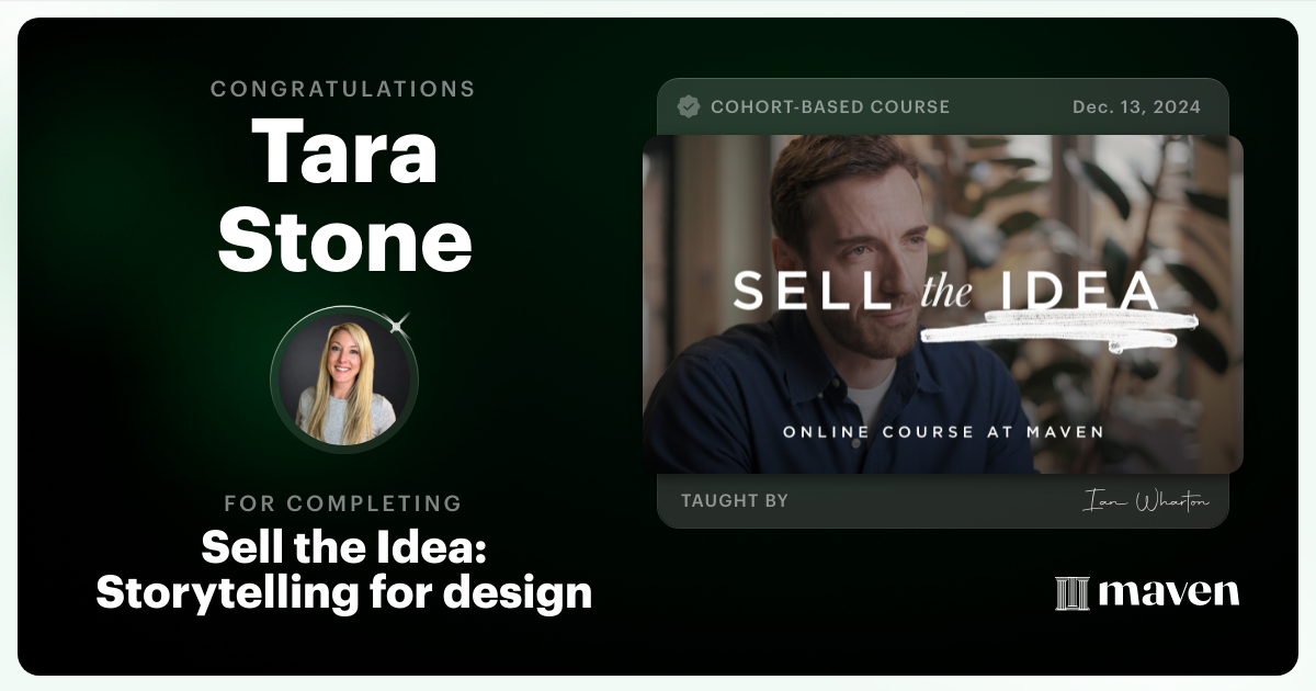 Certificate of Completion for Sell the Idea: How to pitch and present for maximum impact