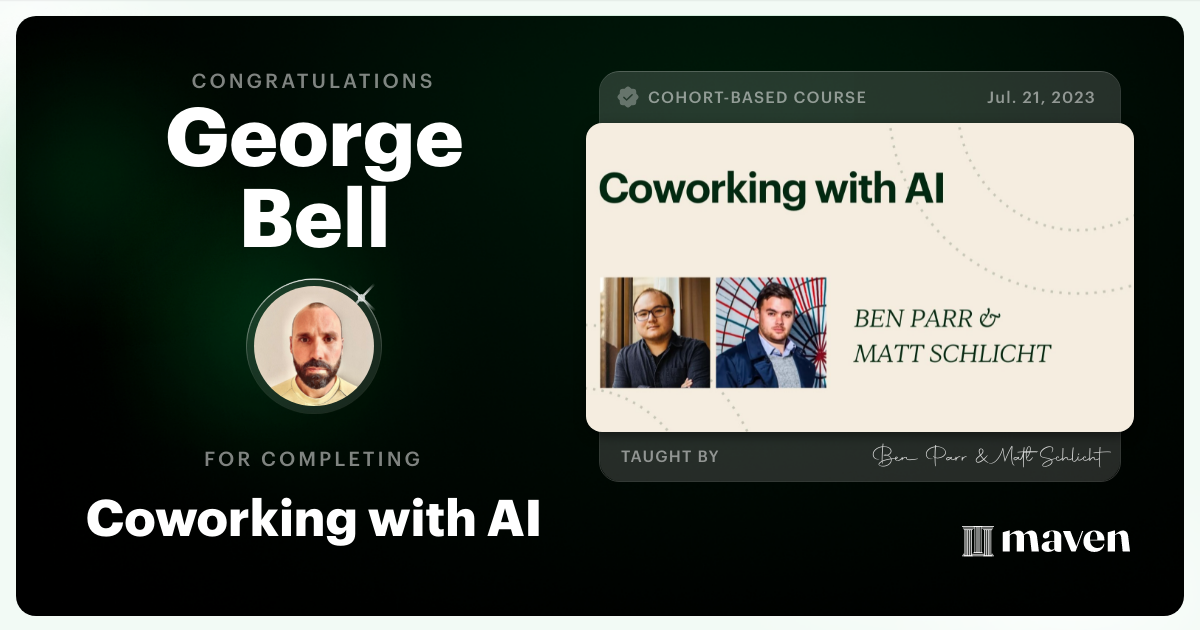 Certificate of Completion for Coworking with AI