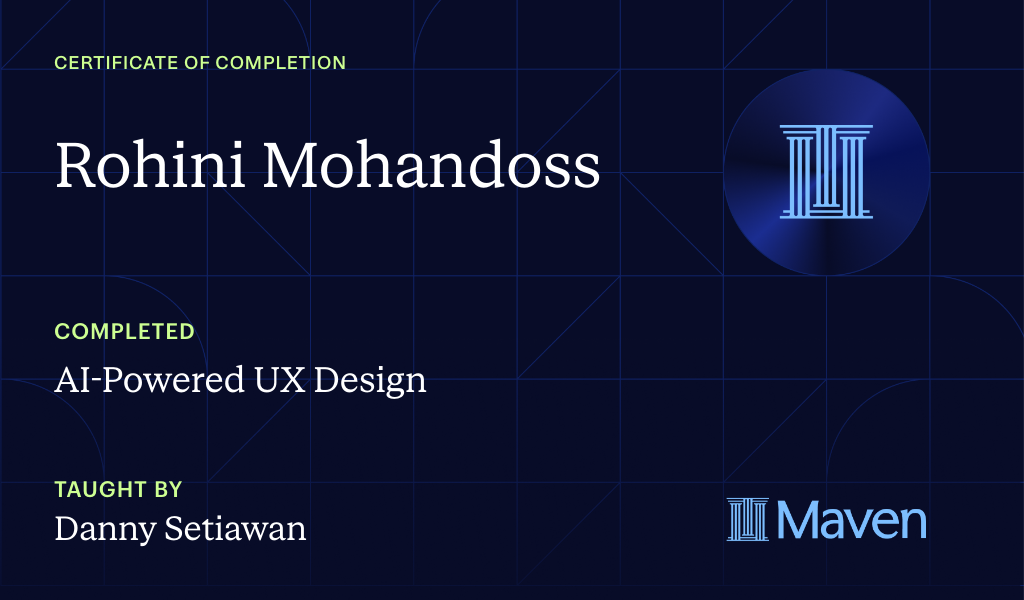 Certificate for AI-Powered UX Design