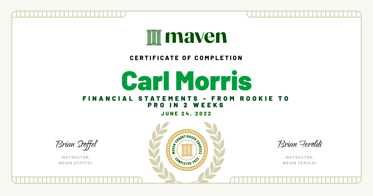 Certificate of Completion for Financial Statements Explained Simply