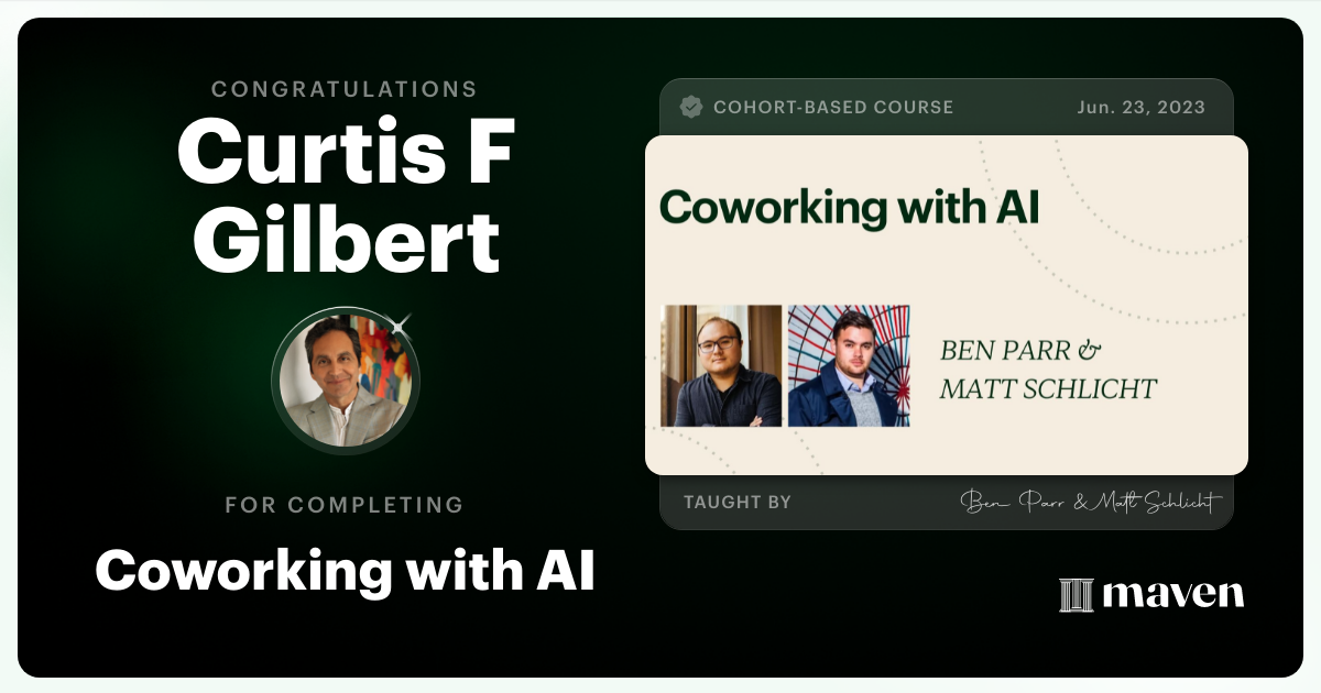 Certificate of Completion for Coworking with AI