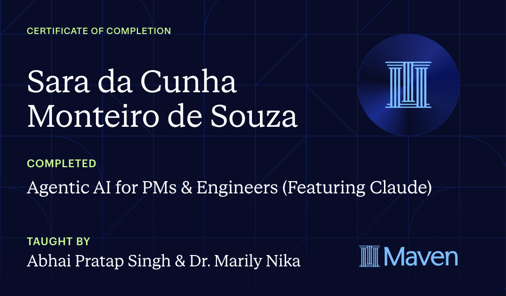 Certificate for Agentic AI for PMs & Engineers (Featuring Claude)