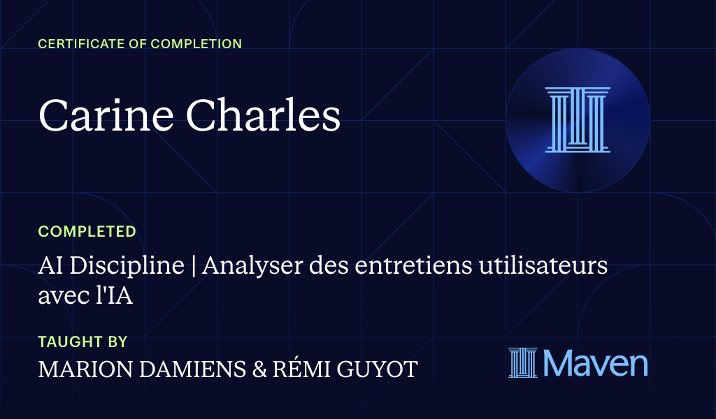 Certificate for AI Discipline | Analyser des entretiens utilisateurs avec l'IA