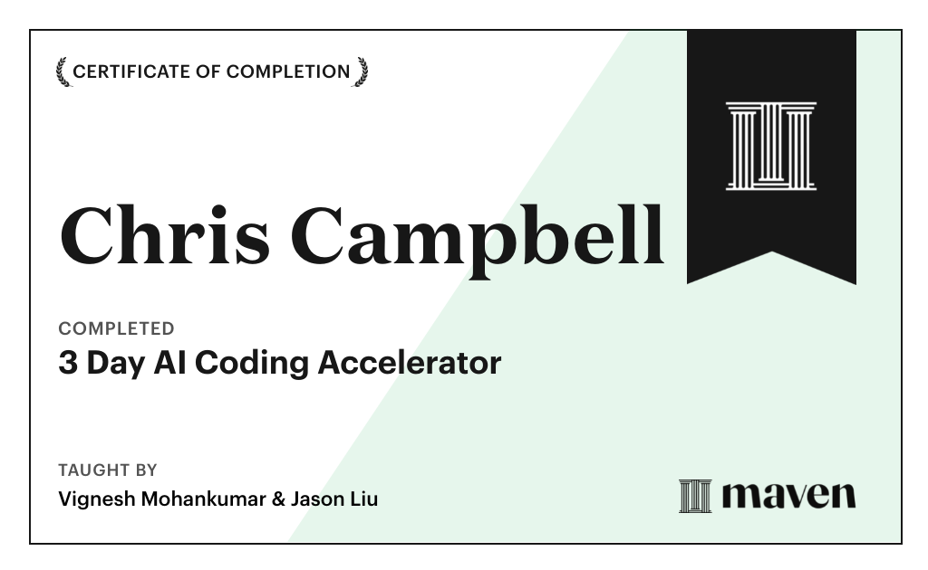 Certificate for Agent-First Software Engineering