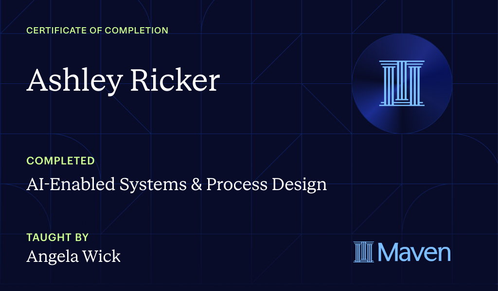 Certificate for AI-Enabled Systems & Process Design