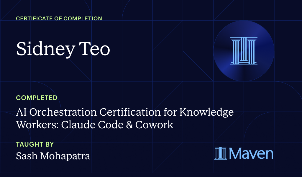 Certificate for AI Orchestration Certification for Business Leaders: Build your personal AI OS