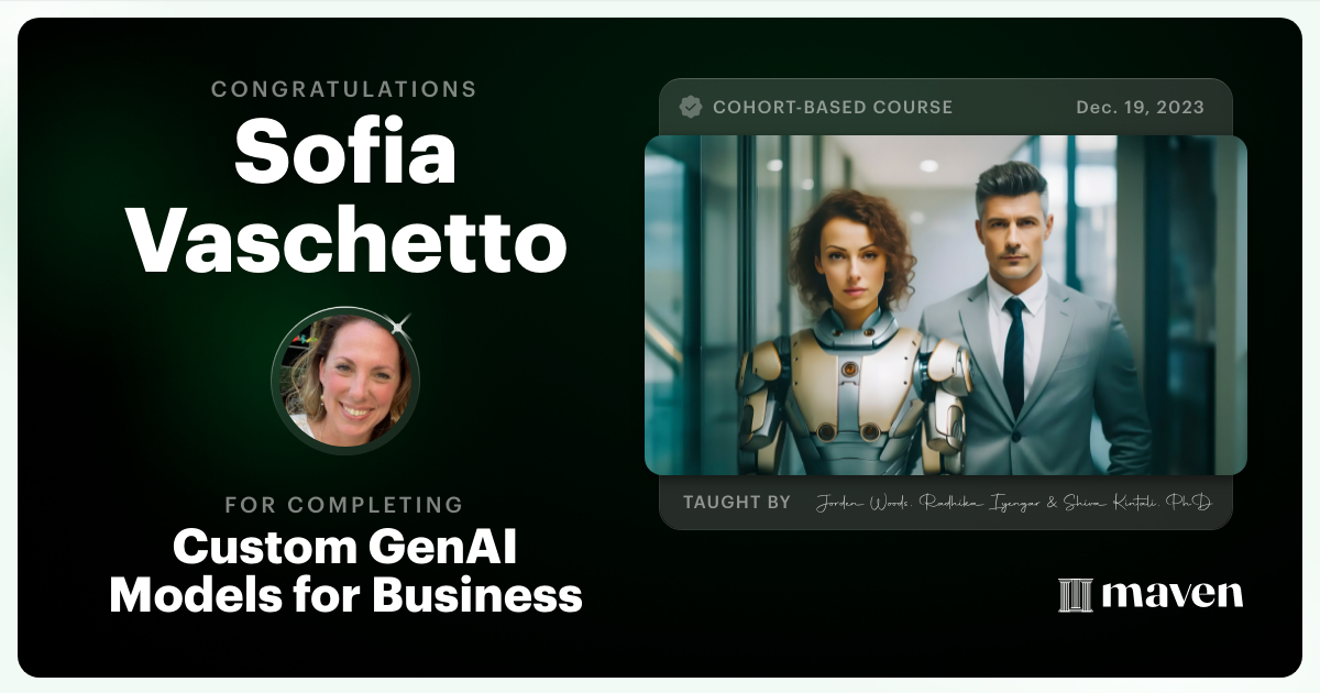 Certificate of Completion for Custom GenAI Models for Business