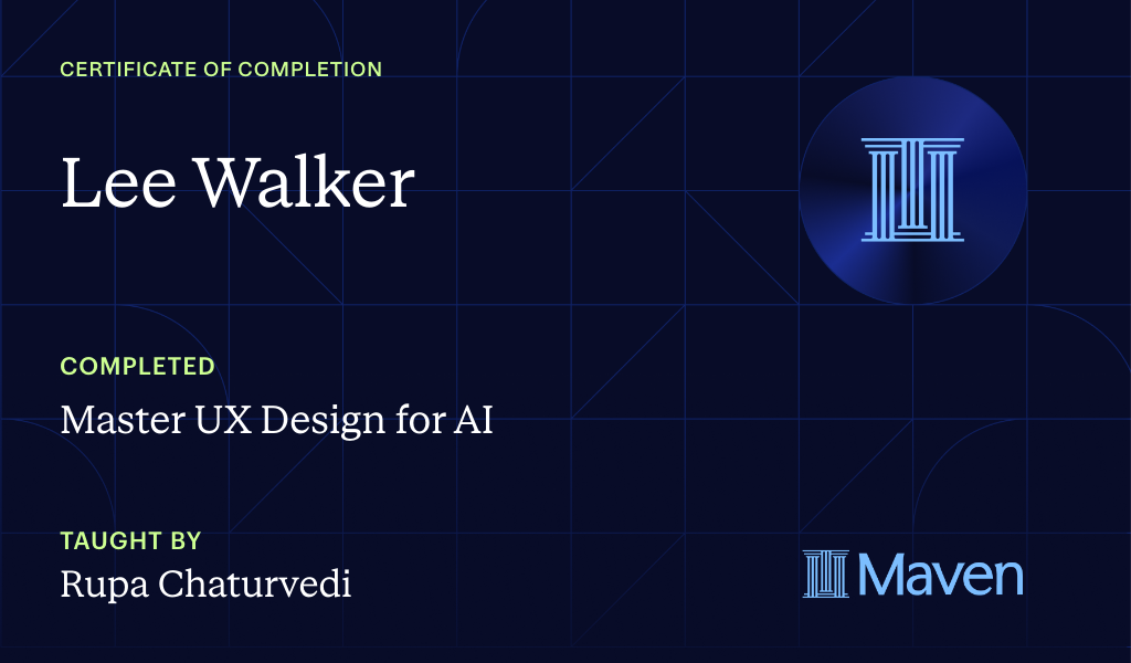Certificate for Designing as a Super IC - A Career Accelerator for AI Native Designers