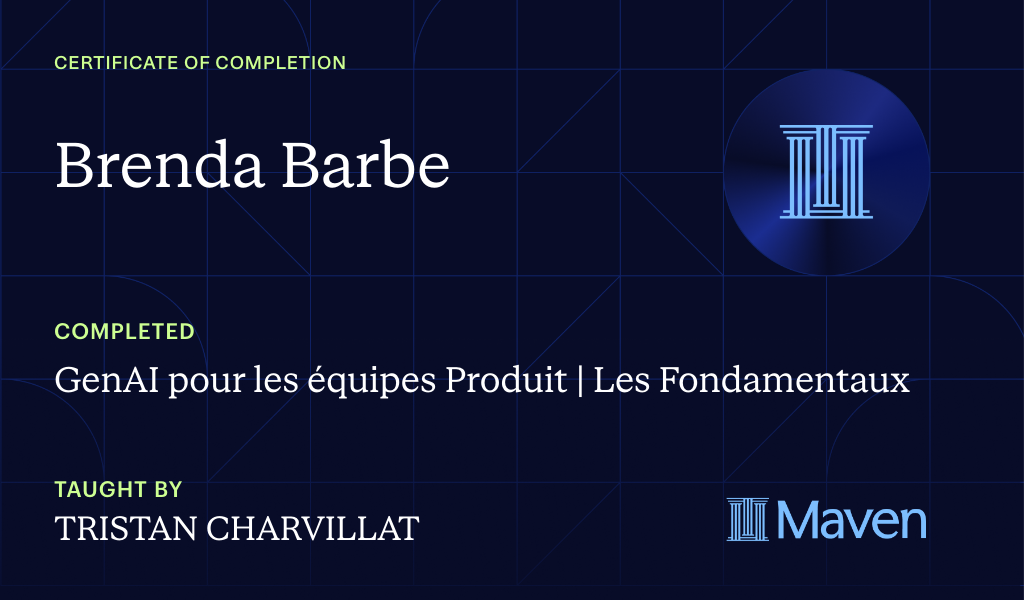 Certificate for GenAI pour les équipes Produit | Les Fondamentaux