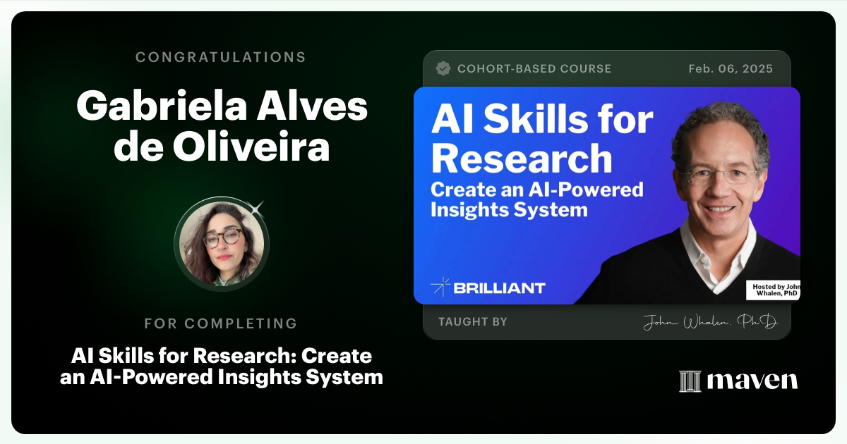 Certificate of Completion for AI for Customer Research: Delivery Trusted Insights at Scale