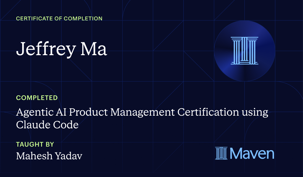 Certificate for Master Agentic AI for PMs and FDEs with Official Anthropic Claude Certifications