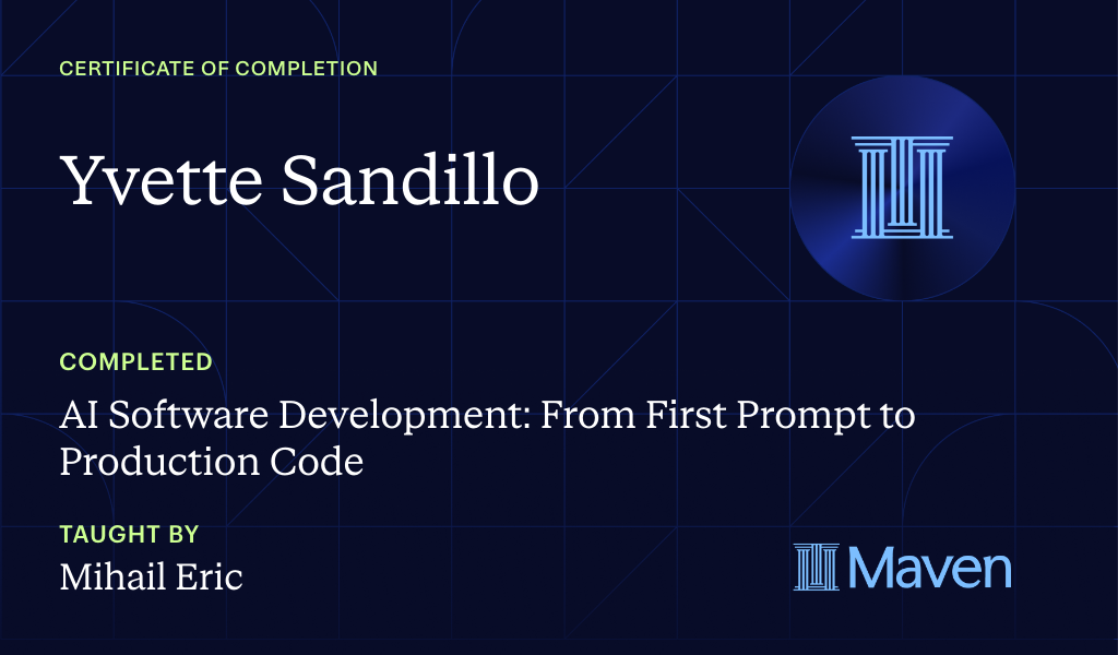 Certificate for AI Software Development: From First Prompt to Production Code