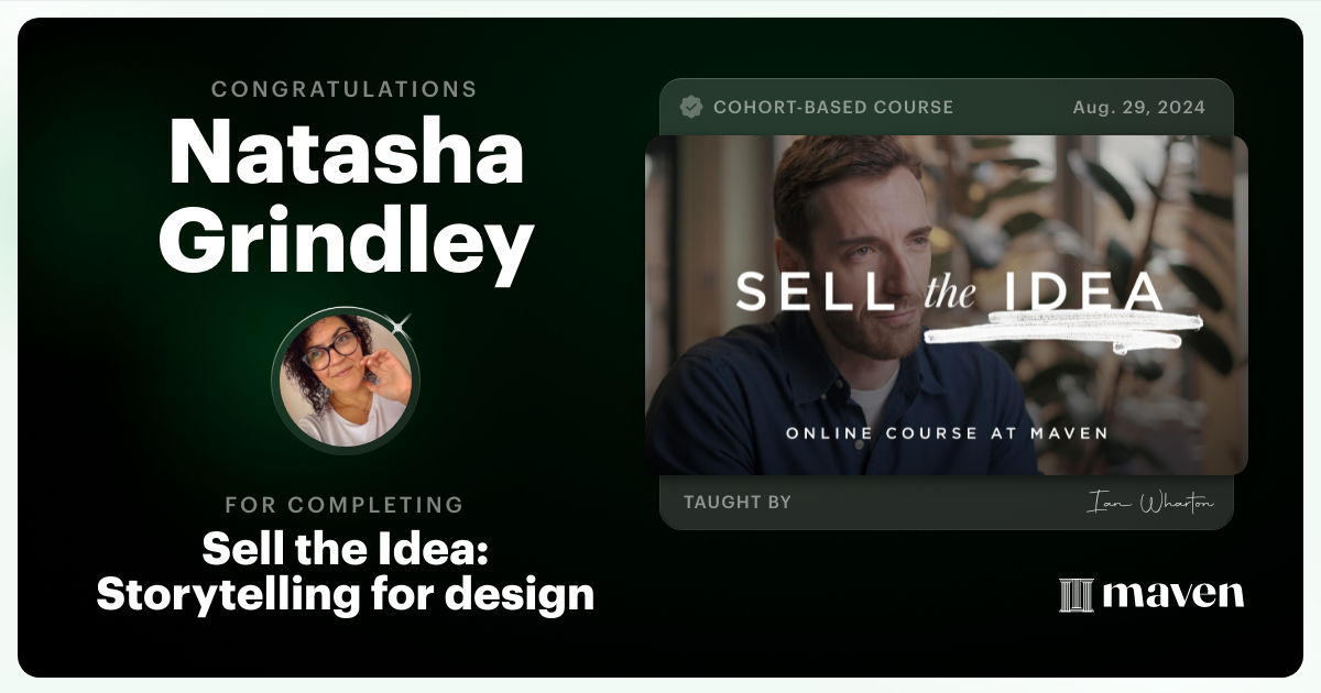 Certificate of Completion for Sell the Idea: How to pitch and present for maximum impact