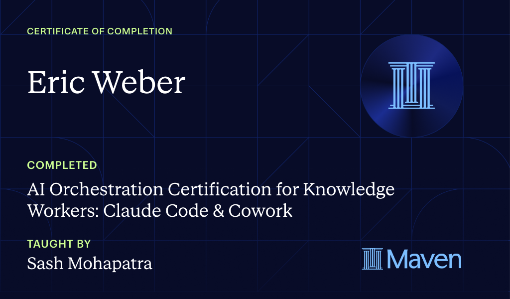 Certificate for AI Orchestration Certification for Business Leaders: Build your personal AI OS