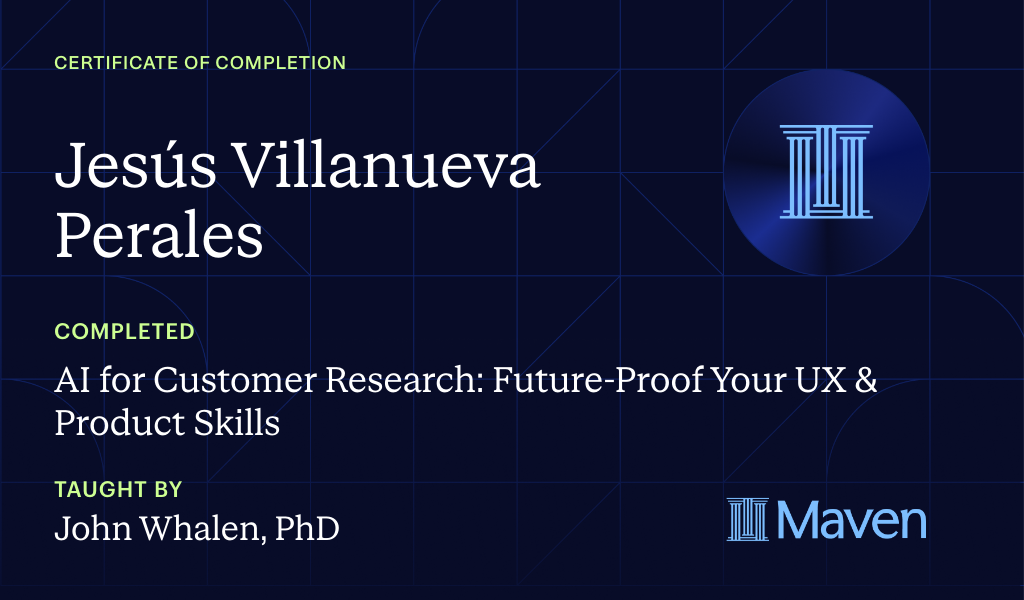 Certificate for AI for Customer Research: Deliver Trusted Insights at Scale