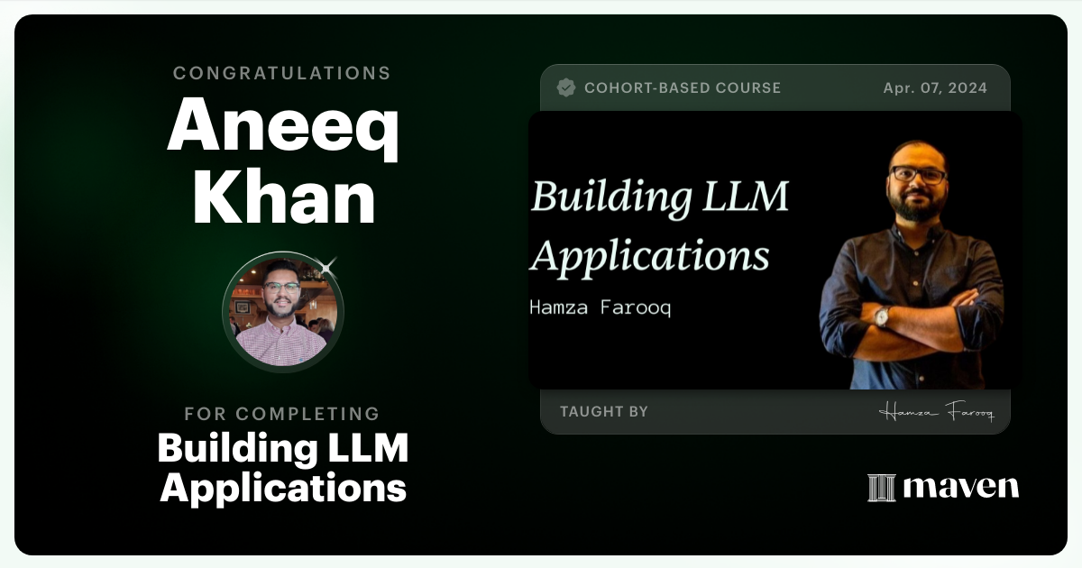 Certificate of Completion for Agentic AI System Design for PMs