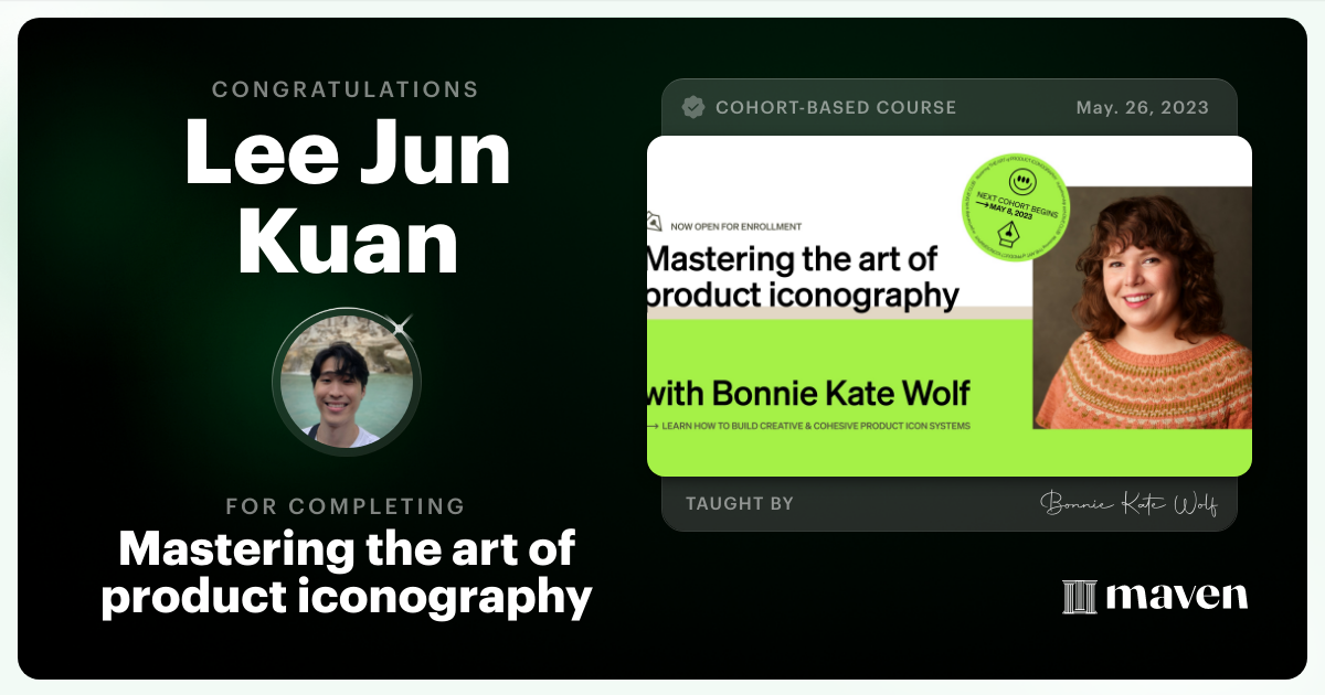 Certificate of Completion for Mastering the art of product iconography