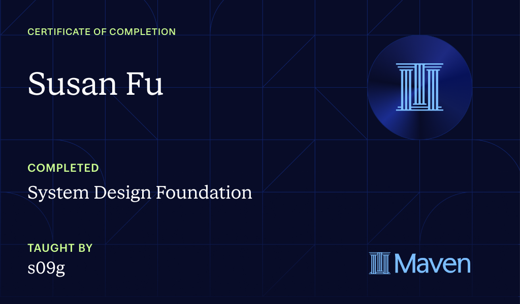 Certificate for System Design Foundation 