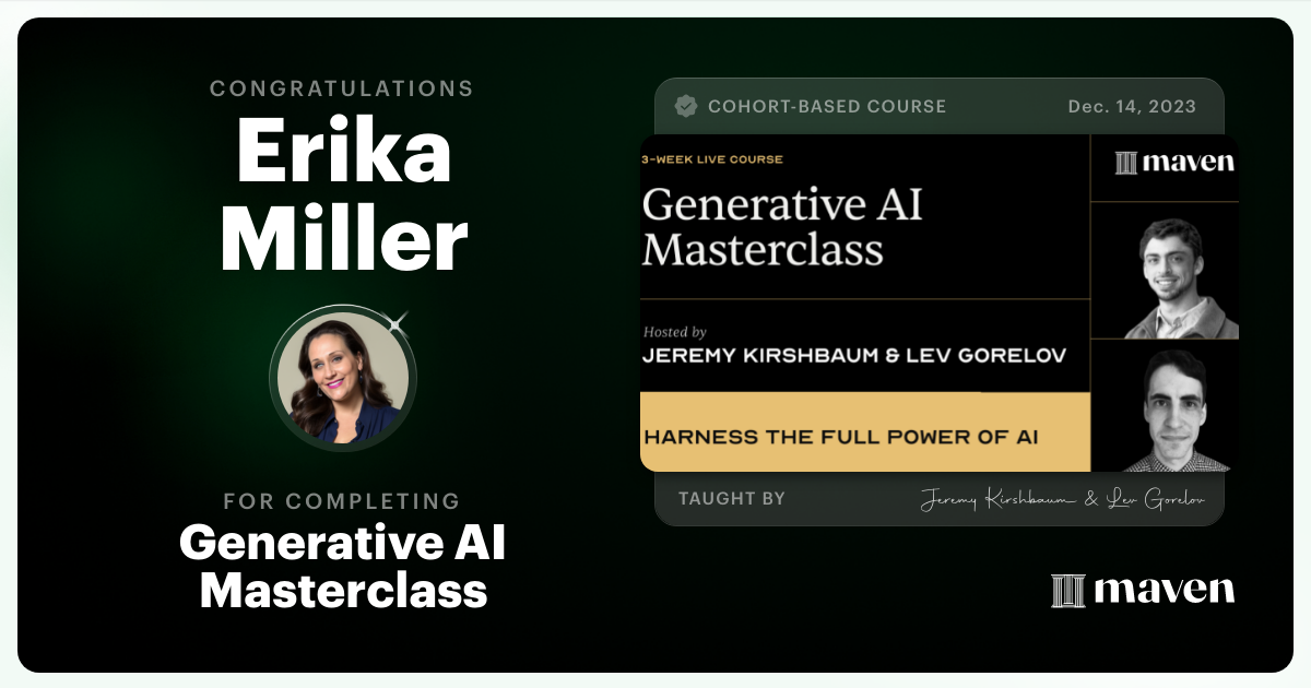 Certificate of Completion for Scale Business Intelligence with AI