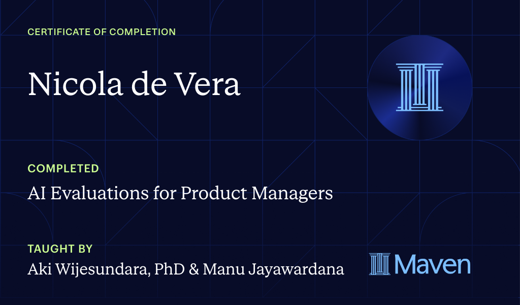 Certificate for AI Evaluations for Product Managers