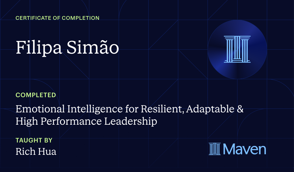 Certificate for Emotional Intelligence for Resilient, Adaptable & High Performance Leadership