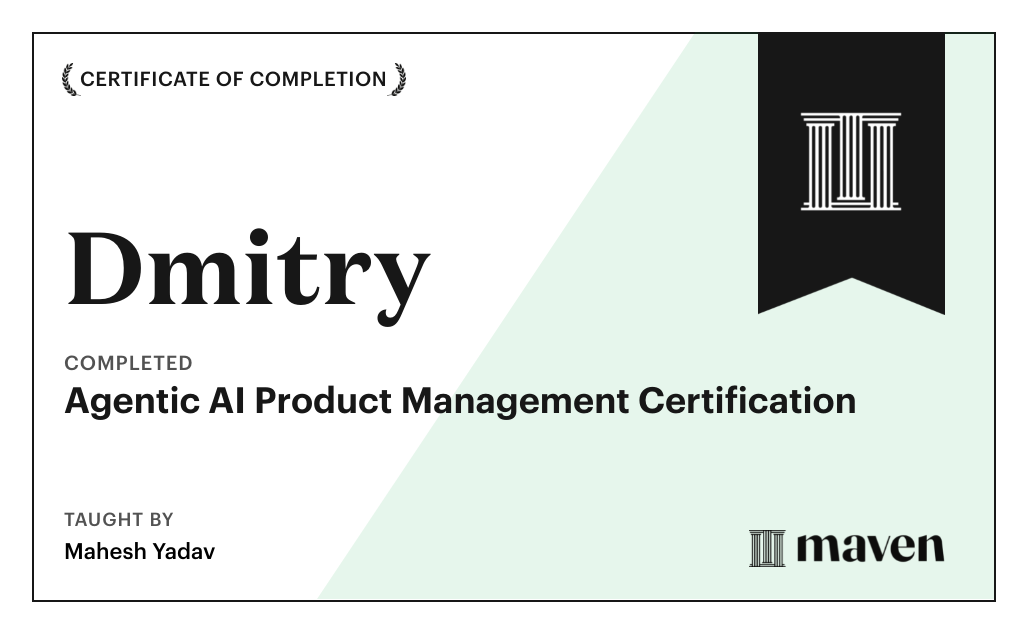 Certificate for Agentic AI Product Management Certification using Claude Code