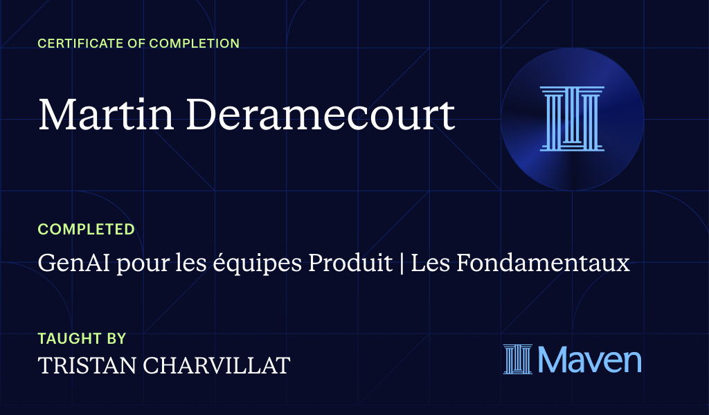 Certificate for GenAI pour les équipes Produit | Les Fondamentaux