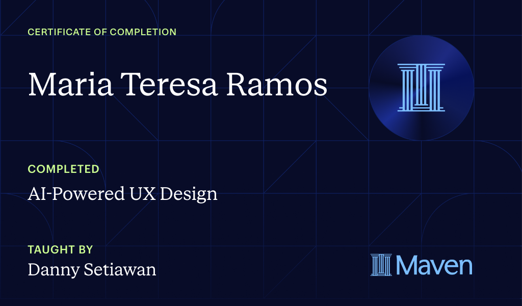 Certificate for AI-Powered UX Design